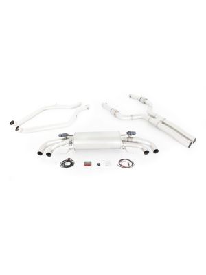Cat-back-system with app compatible REMUS Sound Controller (selectable tail pipes), without homologation