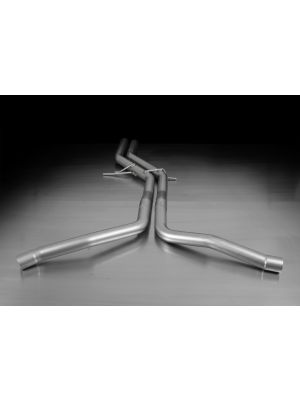 Racing tube instead of front silencer, without homologation