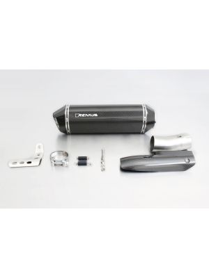 HEXACONE, slip on (muffler) incl. CARBON heat protecting shield, carbon, EEC, 65 mm