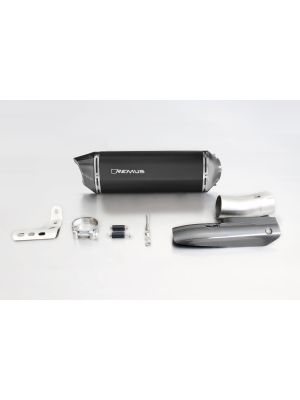 BLACK HAWK, slip on (muffler) incl. CARBON heat protecting shield, stainless steel black, EEC, 66 mm