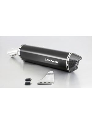 BLACK HAWK, slip on (muffler) for BMW F 800 R and F 800 GT, stainless steel black, incl. EC homologation