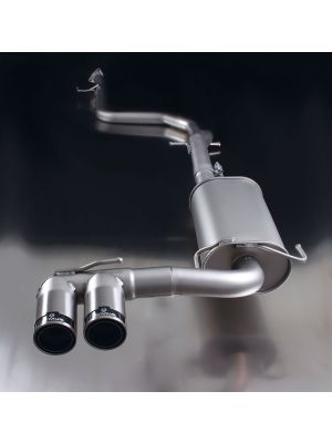 REMUS Cat-Back: Connection tube (instead of front silencer) & Sport exhaust centered with 2 tail pipes Ø 84 mm Street Race
