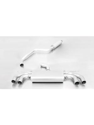 Cat-back-system quad L/R with resonated cat-back section (selectable tail pipes), incl. EC homologation 