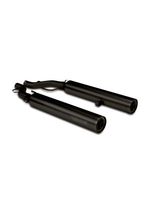 2x CUSTOM RACING Slip On L/R and selectable endcaps, stainless steel black, NO (EC-) APPROVAL