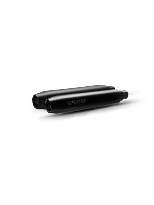 Slip On REMUS Tapered left & right with inlet unit incl. heat protecting shield, stainless steel black, incl. ECE type approval