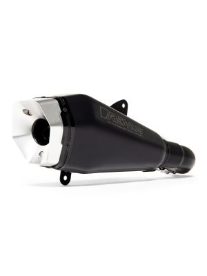 REMUS RS, machined aluminium endcap, silver coated, stainless steel black, incl. (ECE-) approval