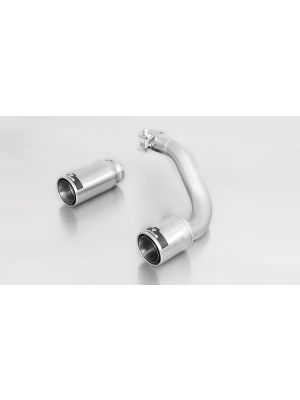 tail pipe set 2 tail pipes Ø 84 mm Street Race, polished, with slip connection