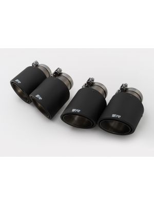 tail pipe set L/R consisting of 4 Carbon tail pipes Ø 102 mm angled/angled, Titanium internals, with adjustable spherical clamp connection