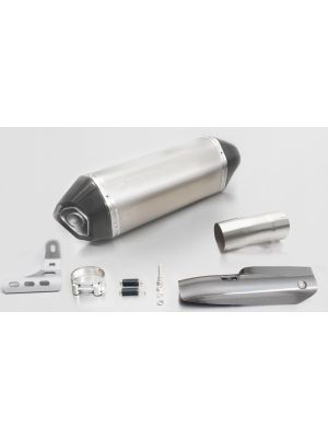 HEXACONE, slip on (muffler with connecting tube) incl. CARBON heat protecting shield for BMW R 1200 R/RS, titanium, 66mm, incl. EC homologation