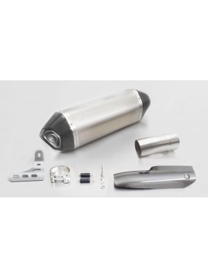 HEXACONE, slip on (muffler and connecting tube) incl. CARBON heat protecting shield, titanium, EEC, 66 mm