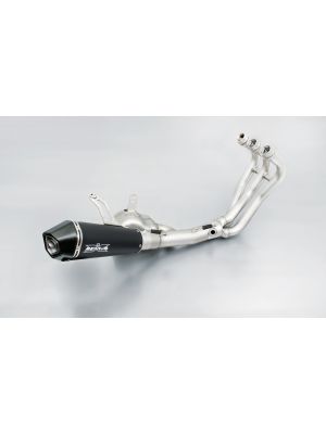 HYPERCONE, complete system (header, front muffler and rear muffler), stainless steel black, EEC, 65 mm