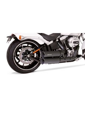 CUSTOM, complete system (2-2) consisting of front and rear header incl. heat protecting shields, Euro 4 cats., 2 CUSTOM silencers and adapter for rear footpegs, incl. EC homologation